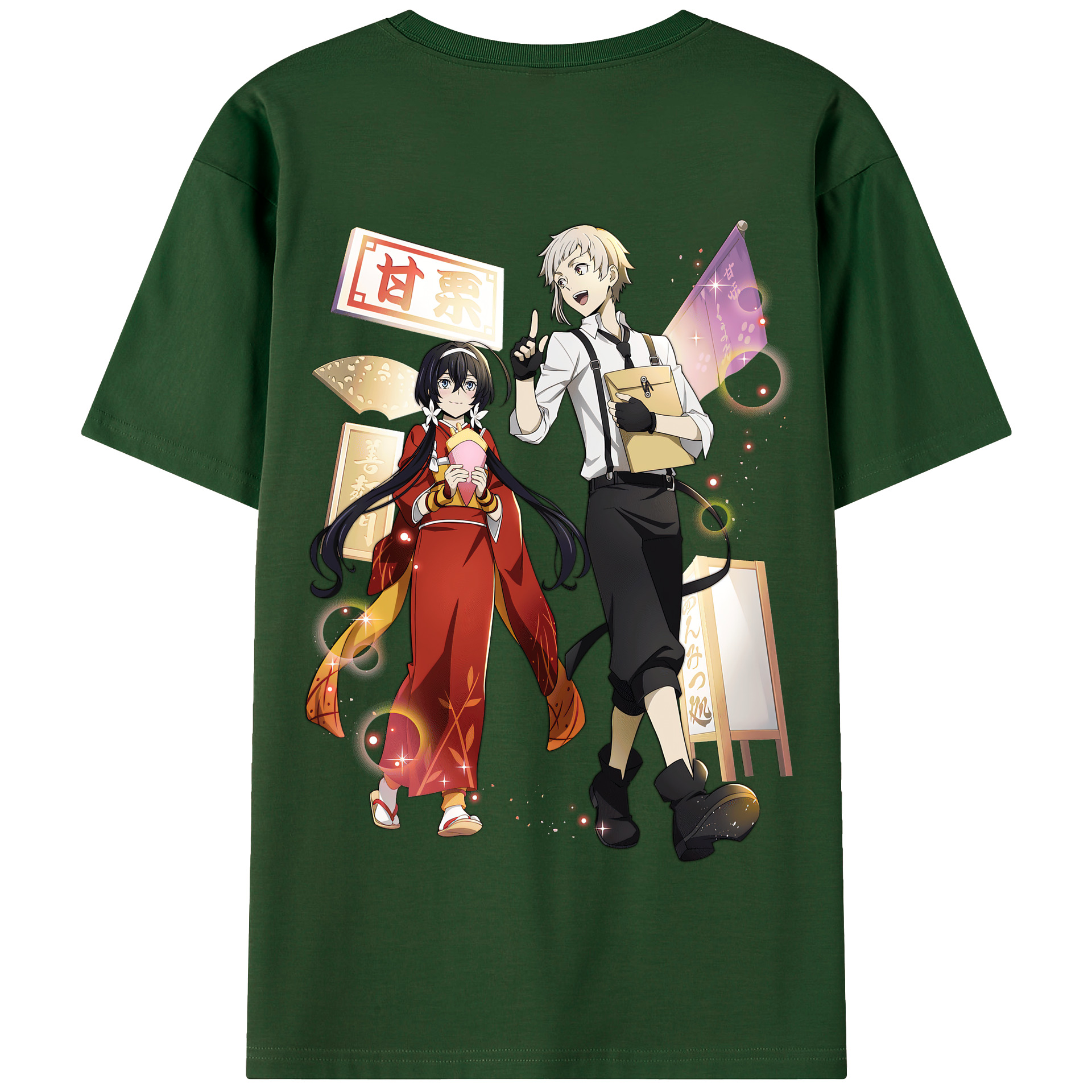 （画像用） 文豪ストレイドッグス Bungo Stray Dogs 綿100％半袖Tシャツ（背面プリント）